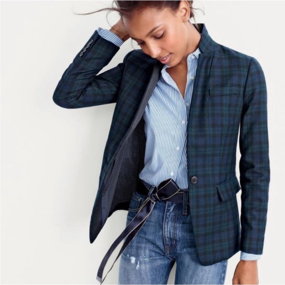 J.Crew | Black Watch Plaid Regent Blazer